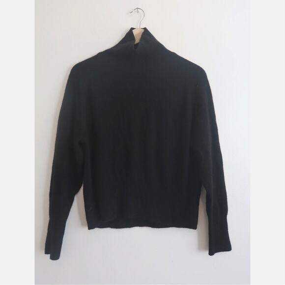 Vince Cashmere Wool Blend Turtleneck Sweater Black Women's Size Medium - Picture 1 of 5